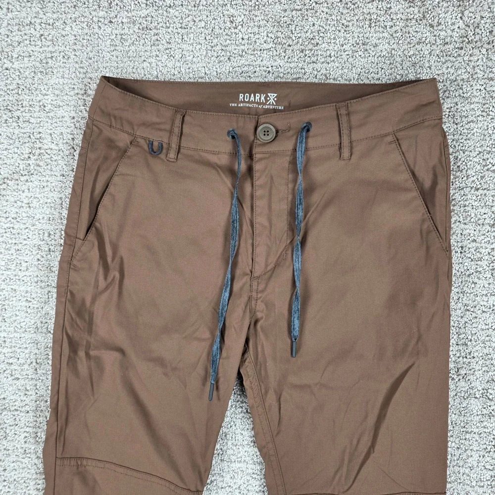 Roark Layover Trail Pants Mens 28x30 Brown Stretch Nylon Adventure Travel Chino